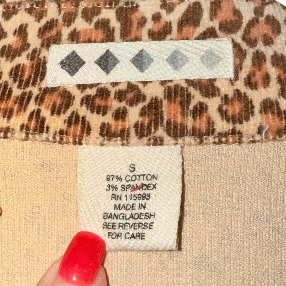 Quiet Luxury Safari Chic Leopard Print Jacket Animal Print Layering Piece Size S